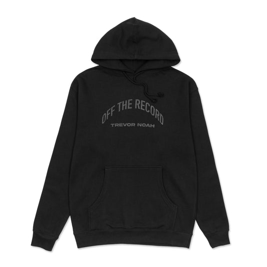 Off The Record Hoodie - Black on Black