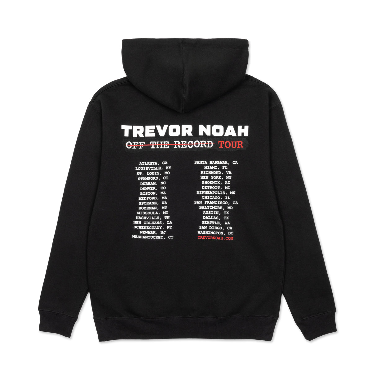 Original Off The Record Tour Date Hoodie