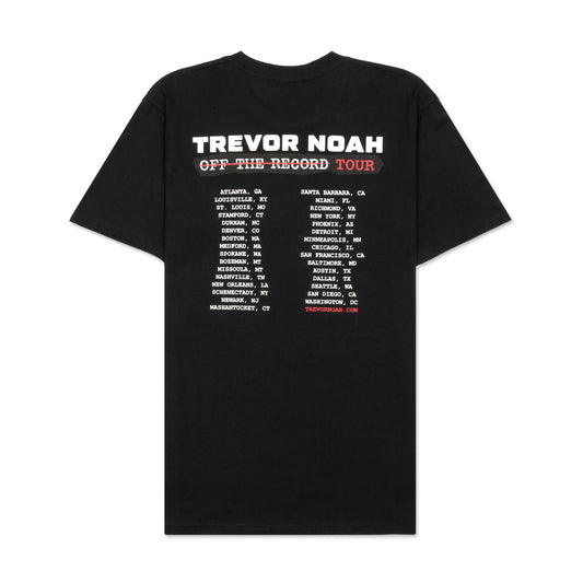 Off The Record Tour Date Tee - Black