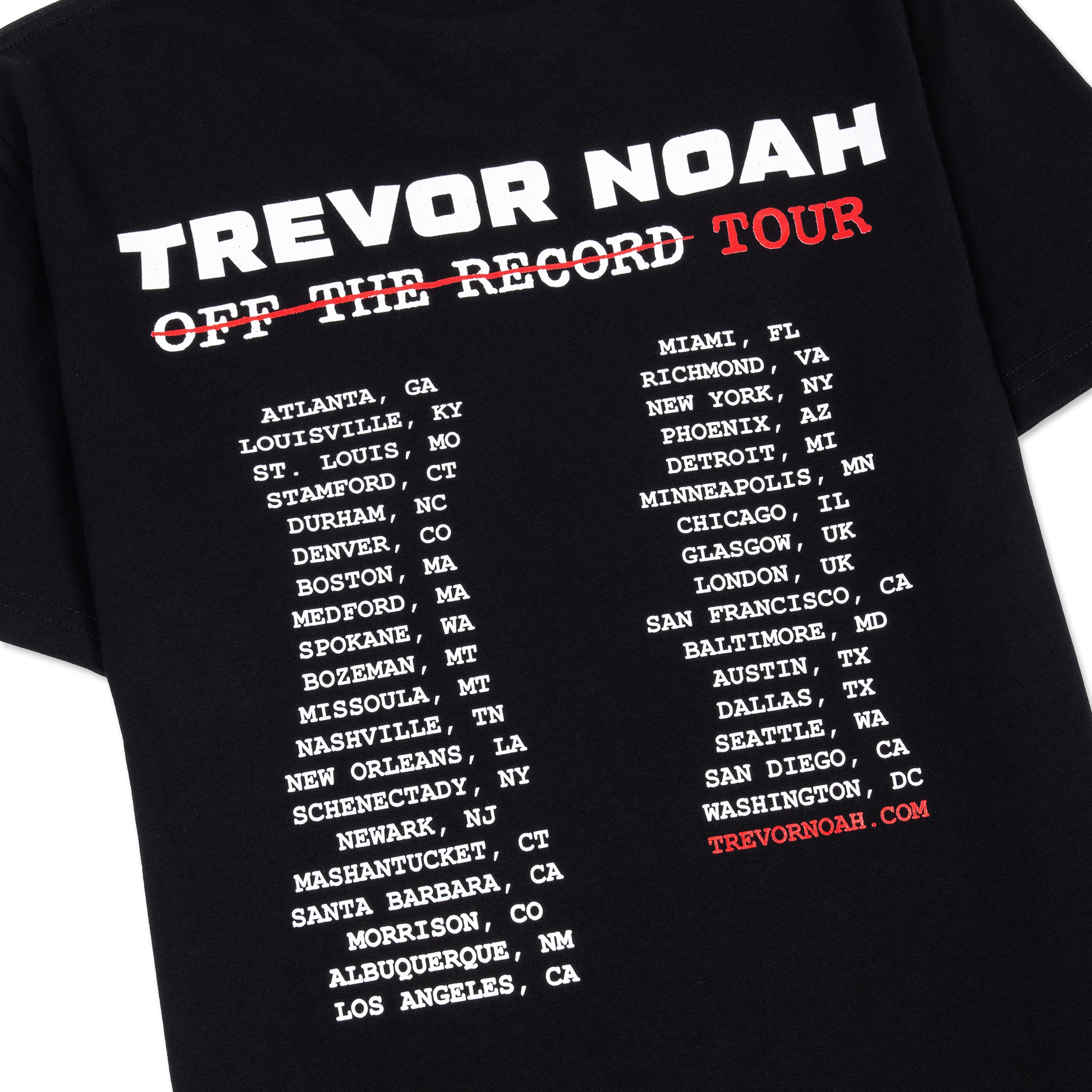 Off the Record US Tour Dates Tee